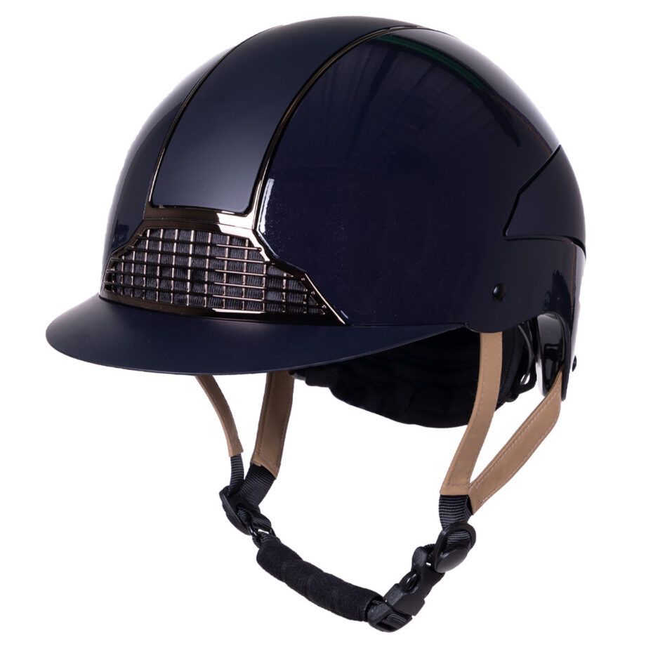 Qhp Ridehjelm Miami Navy – Elegant sikkerhedshjelm til ryttere