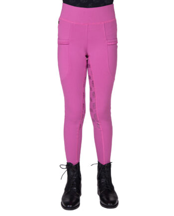 Lyserøde Qhp Lissie Ridetights med Fullgrip – Udsalg!