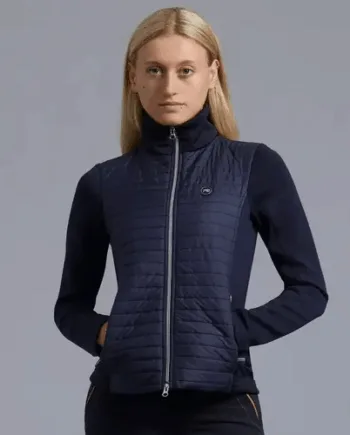 Premier Equine Elena Hybrid Ridejakke – Navy Tilbud!