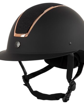 Elegant roseguld ridehjelm i carbon – Udsalg!