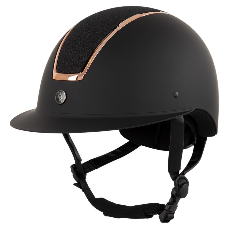 Elegant roseguld ridehjelm i carbon – Udsalg nu!