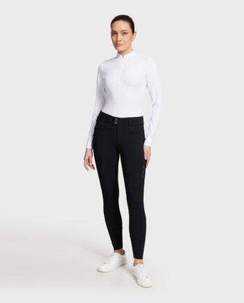Samshield Clara Ridebukser med Fuld Grip – Sort Elegance