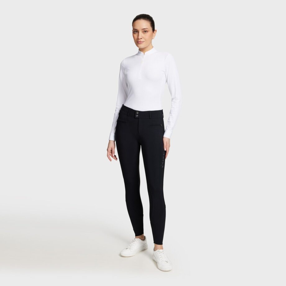 Samshield Clara Ridebukser med Fuld Grip – Sort Elegance