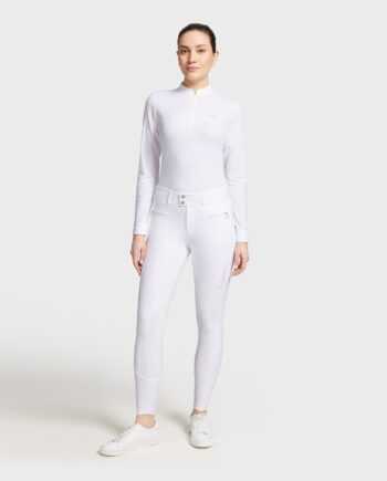 Samshield Clara Ridebukser med Fuld Grip – Hvid Tilbud
