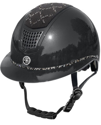 Sort Fairplay Quantinum Spotlight Shiny Ridehjelm Str - Hestezonen  - 5903631077531