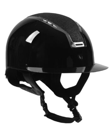 Horka Ridehjelm Gaudi Glossy Sort SØlv - Hestezonen