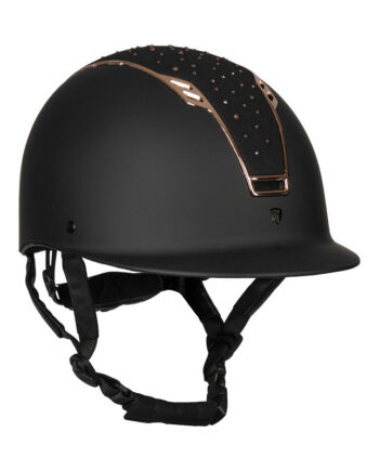 Horka Sparrow Strass Ridehjelm Sort Rose - Hestezonen