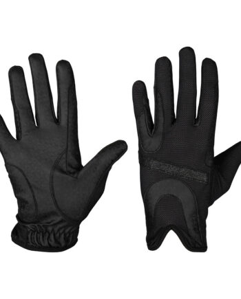 Sort Horka Summer Ridehandsker Str - Hestezonen  - 8718675643201