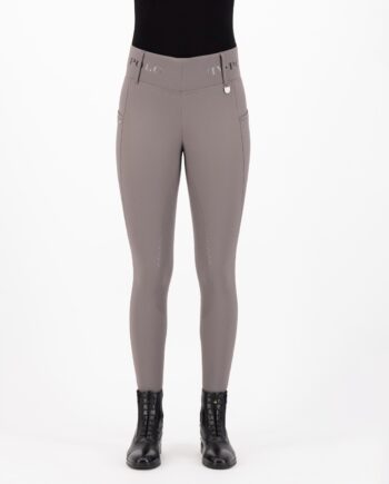 Sort Polo Ridebukser Højtaljet Favourite Fullgrip & Dark Sand Dark Sand - Hv-polo Hestezonen  - 8720063486925