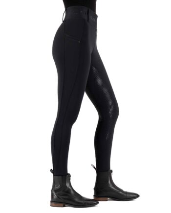 Sort Polo Ridebukser Højtaljet Favourite Summer Fullgrip Black Black - Hv-polo Hestezonen  - 8720063534565