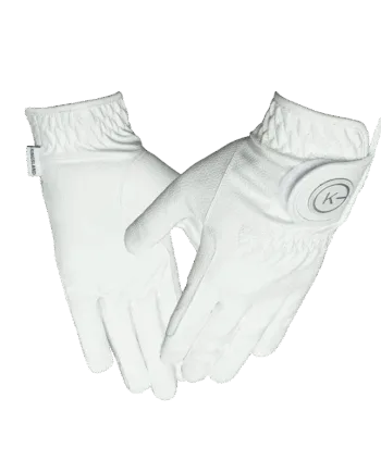 Hvid Kingsland Ridehandsker Huda White - Kingsland Hestezonen  - 7037430097488