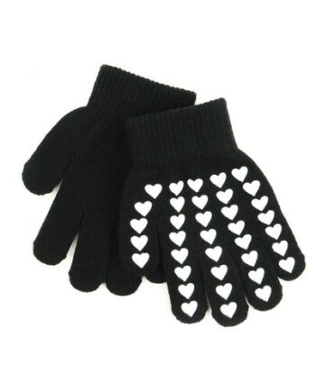 Sort Magic Gloves Børne Ridehandsker Med Hjerter - Equitare Hestezonen  - 6438104630009