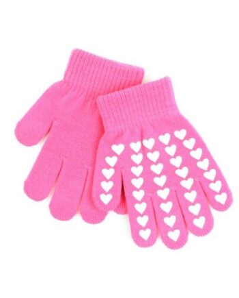 Magic Gloves Børne Ridehandsker Med Hjerter Lyserød - Equitare Hestezonen  - 6438104013086