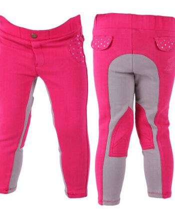 Pink Qhp Mickey Baby Børne Ridebukser - Qhp Hestezonen