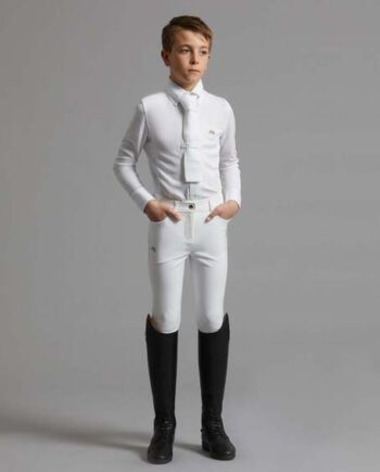 Hvid Premier Equine Derby Drenge Ridebukser 14år - Premier Equine Hestezonen  - 716252366183