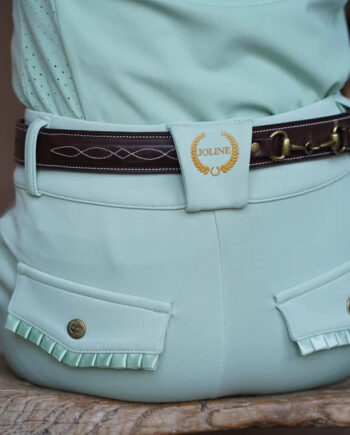 Grøn Joline Børn Ridebukser Lys 110 116 Lys - Joline Hestezonen  - 8720828432037