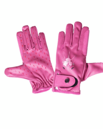 Qhp Yazz Ridehandske Lyserød - Qhp Hestezonen