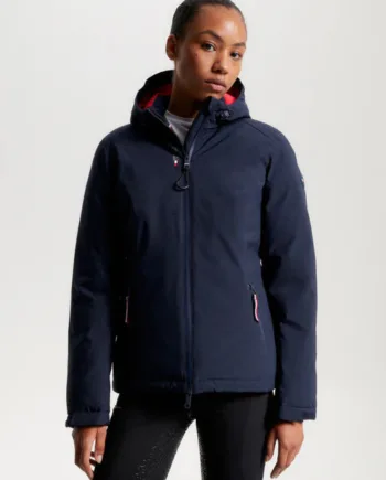 Tommy Hilfiger Dame Vinter Ridejakke London Blå - Hestezonen  - 7630712704120