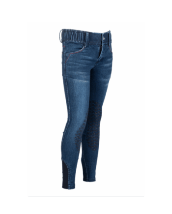 Hkm Aymee Denim Ridebukser Til Børn - Hkm Hestezonen